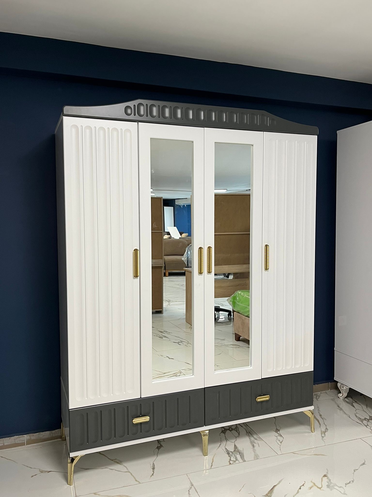 Dolunay 4 Kapaklı MDF Gardrop